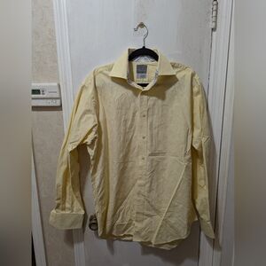 Thomas Dean Large Men's Yellow Button Down Shirt